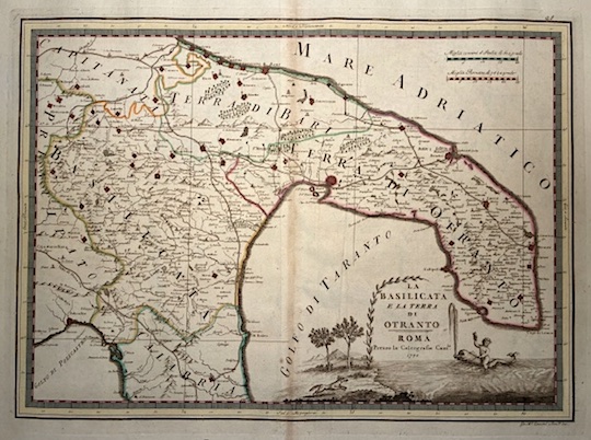 Cassini Giovanni Maria (1745-1824) La Basilicata e la Terra di Otranto 1790 Roma 